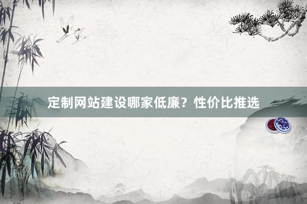 定制网站建设哪家低廉?性价比推选